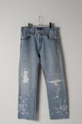 Jeanie Blue ジーニーブルー Cut-off Denim White Paint & Repair{-BES}