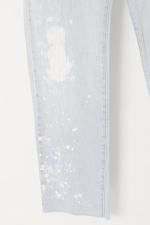 画像4:  {SOLD} Jeanie Blue ジーニーブルー Cut-off Denim White Paint & Repair {-BES}  :JB006-31 