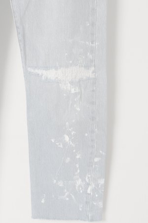 画像5:  {SOLD} Jeanie Blue ジーニーブルー Cut-off Denim White Paint & Repair {-BES}  :JB006-31 