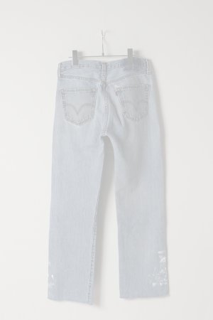 画像8:  {SOLD} Jeanie Blue ジーニーブルー Cut-off Denim White Paint & Repair {-BES}  :JB006-31 