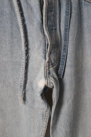 画像4: Jeanie Blue ジーニーブルー Over Size Repair Denim（W/Inseam Code)/Lサイズ-A{-BEA}