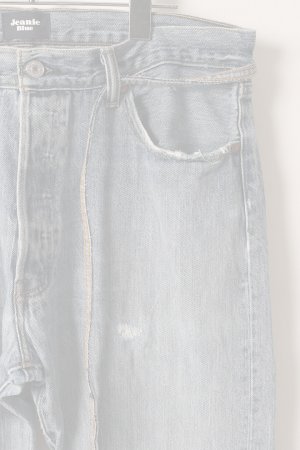 画像4:   Jeanie Blue ジーニーブルー Over Size Repair Denim（W/Inseam Code)/Lサイズ-C {-BEA}  :JB008-L-C 
