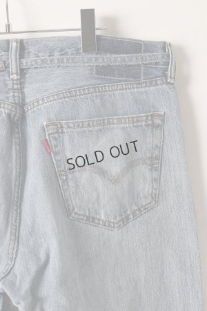 画像5: {SOLD}Jeanie Blue ジーニーブルー Over Size Repair Denim（W/Inseam Code)/Lサイズ-C{-BEA}