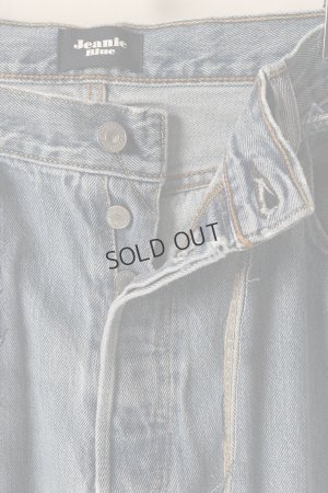 画像2: {SOLD}Jeanie Blue ジーニーブルー Over Size Repair Denim（W/Inseam Code)/Lサイズ-D{-BEA}