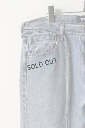 画像3: {SOLD}Jeanie Blue ジーニーブルー Over Size Repair Denim（W/Inseam Code)/Lサイズ-D{-BEA}