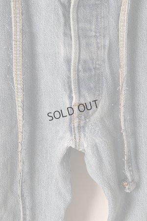 画像4: {SOLD}Jeanie Blue ジーニーブルー Over Size Repair Denim（W/Inseam Code)/Lサイズ-D{-BEA}