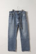 Jeanie Blue ジーニーブルー Over Size Repair Denim（W/Inseam Code)/Lサイズ-E{-BEA}