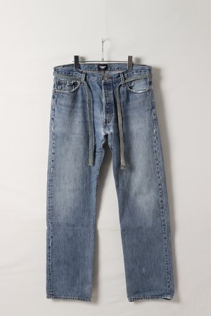 画像1: Jeanie Blue ジーニーブルー Over Size Repair Denim（W/Inseam Code)/Lサイズ-E{-BEA}