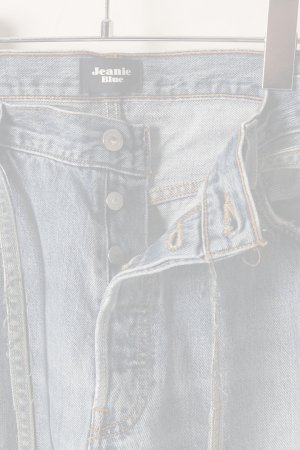 画像2:   Jeanie Blue ジーニーブルー Over Size Repair Denim（W/Inseam Code)/Lサイズ-E {-BEA}  :JB008-L-E 