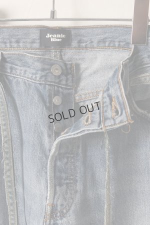 画像2: {SOLD}Jeanie Blue ジーニーブルー Over Size Repair Denim（W/Inseam Code)/Lサイズ-E{-BEA}