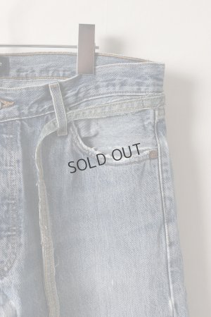 画像4: {SOLD}Jeanie Blue ジーニーブルー Over Size Repair Denim（W/Inseam Code)/Lサイズ-E{-BEA}