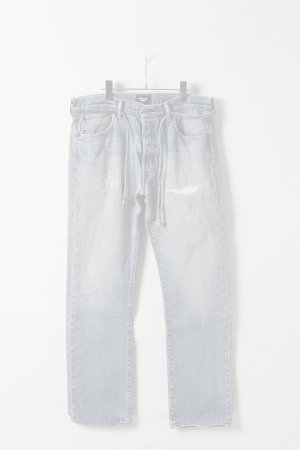 画像1:   Jeanie Blue ジーニーブルー Over Size Repair Denim（W/Inseam Code)/Mサイズ-A {-BEA}  :JB008-M-A 