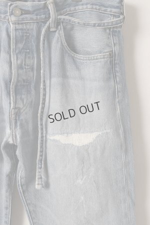 画像3: {SOLD}Jeanie Blue ジーニーブルー Over Size Repair Denim（W/Inseam Code)/Mサイズ-A{-BEA}