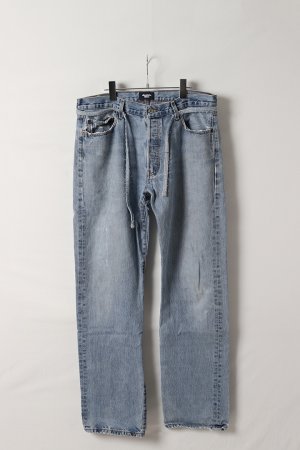 画像1: Jeanie Blue ジーニーブルー Over Size Repair Denim（W/Inseam Code)/Mサイズ-B{-BEA}