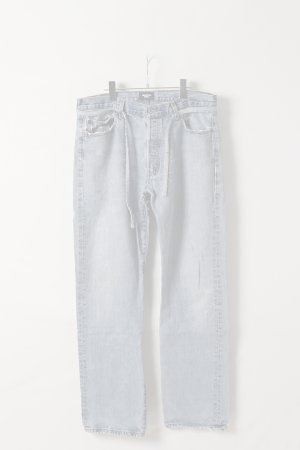 画像1:   Jeanie Blue ジーニーブルー Over Size Repair Denim（W/Inseam Code)/Mサイズ-B {-BEA}  :JB008-M-B 