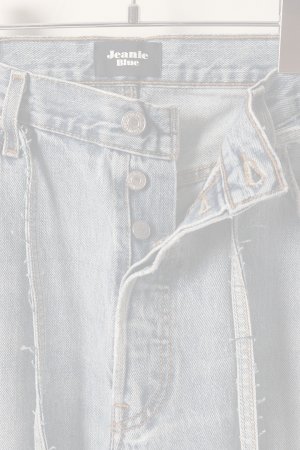 画像2:   Jeanie Blue ジーニーブルー Over Size Repair Denim（W/Inseam Code)/Mサイズ-B {-BEA}  :JB008-M-B 