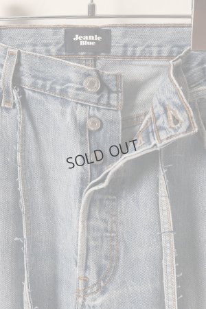 画像2: {SOLD}Jeanie Blue ジーニーブルー Over Size Repair Denim（W/Inseam Code)/Mサイズ-B{-BEA}
