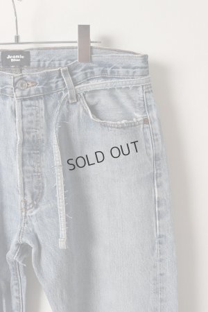 画像3: {SOLD}Jeanie Blue ジーニーブルー Over Size Repair Denim（W/Inseam Code)/Mサイズ-B{-BEA}