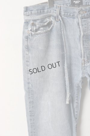 画像4: {SOLD}Jeanie Blue ジーニーブルー Over Size Repair Denim（W/Inseam Code)/Mサイズ-B{-BEA}
