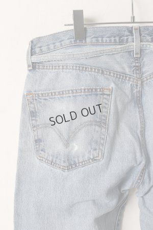 画像5: {SOLD}Jeanie Blue ジーニーブルー Over Size Repair Denim（W/Inseam Code)/Mサイズ-B{-BEA}