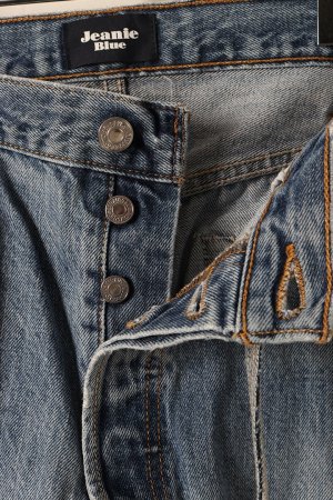 画像2: Jeanie Blue ジーニーブルー Over Size Repair Denim（W/Inseam Code)/XLサイズ-B{-BEA}