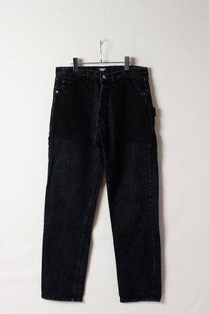 画像1: Jeanie Blue ジーニーブルー Black Work Denim{-BES}