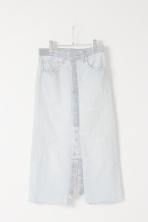 画像1:  {SOLD} Jeanie Blue ジーニーブルー Button Fly Skirt {-BES}  :JB015 