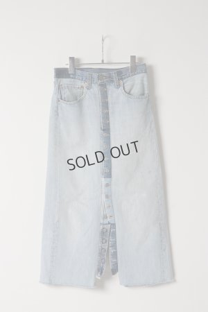 画像1: {SOLD}Jeanie Blue ジーニーブルー Button Fly Skirt{-BES}