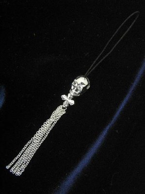 画像1: Maxi マキシ Silver Skull Chane Strap{-}