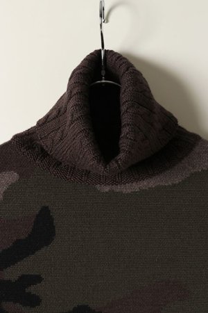 画像2: 【 30%OFF セール49,500円→34,650円】 AKM エイケイエム CASHWOOL CAMO TURTLE NECK{-AEA}