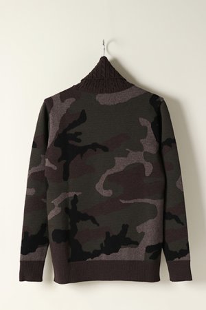 画像5: 【 30%OFF セール49,500円→34,650円】 AKM エイケイエム CASHWOOL CAMO TURTLE NECK{-AEA}