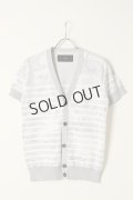 ▽ 70%OFF アウトレットセールセール38,500円→11,550円▽ AKM エイケイエム THIN ITALY COTTON by EMILCOTONI S/S CAMO BORDER V CARDIGAN{-AFS}