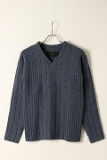 AKM エイケイエム LAMBS WOOL GRADATION V-NECK{-AIA}