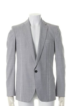 画像2: kiryuyrik キリュウキリュウ SILVER 925 STRIPE POPLIN MACHI JACKET{KD-HJ13MACHI-101-1GRY-AHS}【セットアップ対応商品】