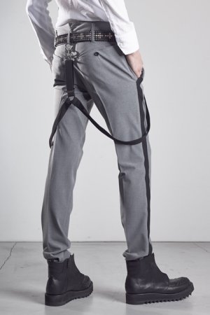 画像2: kiryuyrik キリュウキリュウ STRETCH TROPICAL SUSPENDER SLACKS{KF-HP21-901-1GRY-AHA}