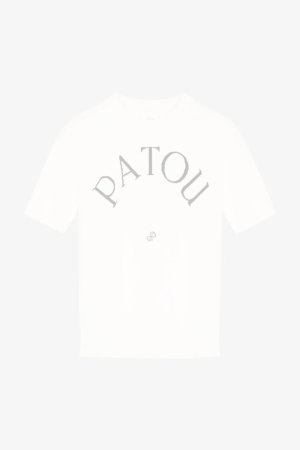 画像3:  {SOLD} PATOU パトゥ エコフレンドリーコットンブレンド パトゥ ジャカードニット トップ{-BDA}