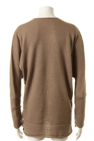 画像2: 【周年記念 24%OFF ｜37,400円→28,424円】 kiryuyrik キリュウキリュウ Dolman V Neck Knit{KP-HK07-108-2BRW-ADA}