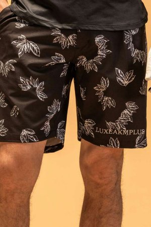 画像4: LUXEAKMPLUS リュクスエイケイエムプラス ゴルフ ローレルパターンショーツ(撥水 / UVカット){-BES}