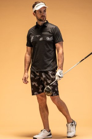 画像7: LUXEAKMPLUS リュクスエイケイエムプラス ゴルフ ローレルパターンショーツ(撥水 / UVカット){-BES}