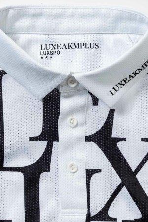画像11: LUXEAKMPLUS リュクスエイケイエムプラス ゴルフ 総柄半袖ポロシャツ(吸水速乾){-BES}