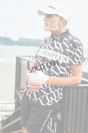 画像2: {SOLD}LUXEAKMPLUS リュクスエイケイエムプラス ゴルフ ダイアゴナルパターン半袖ポロシャツ(吸水速乾){-BES}