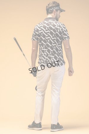 画像9: {SOLD}LUXEAKMPLUS リュクスエイケイエムプラス ゴルフ ダイアゴナルパターン半袖ポロシャツ(吸水速乾){-BES}