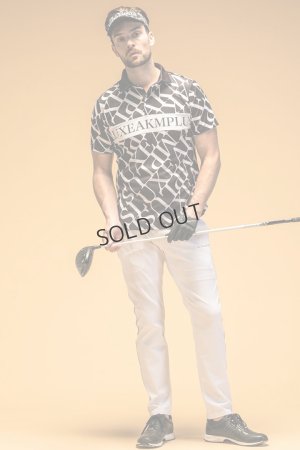 画像10: {SOLD}LUXEAKMPLUS リュクスエイケイエムプラス ゴルフ ダイアゴナルパターン半袖ポロシャツ(吸水速乾){-BES}