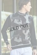 {SOLD}LUXEAKMPLUS リュクスエイケイエムプラス ゴルフ カモ柄モックネックニット{-BDA}