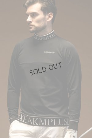 画像1: {SOLD}LUXEAKMPLUS リュクスエイケイエムプラス ゴルフ 軽量ヘムロゴモックネックロングTシャツ{-BDA}
