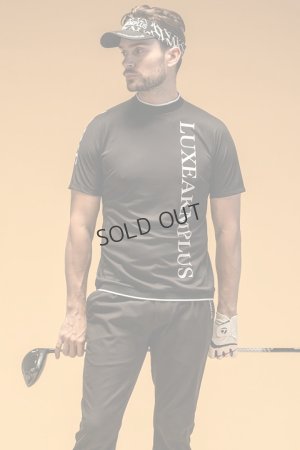 画像5: {SOLD}LUXEAKMPLUS リュクスエイケイエムプラス ゴルフ バーチカルロゴ半袖モックネックTシャツ(吸水 / UVカット){-BES}
