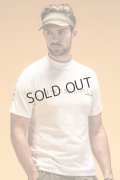 {SOLD}LUXEAKMPLUS リュクスエイケイエムプラス ゴルフ バックロゴ半袖モックネックTシャツ(吸水 / UVカット / 冷感){-BES}
