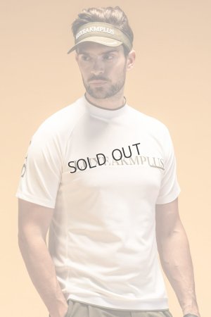 画像1: {SOLD}LUXEAKMPLUS リュクスエイケイエムプラス ゴルフ バックロゴ半袖モックネックTシャツ(吸水 / UVカット / 冷感){-BES}