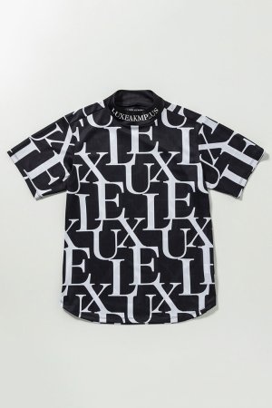 画像9: LUXEAKMPLUS リュクスエイケイエムプラス ゴルフ 総柄半袖モックネックTシャツ(吸水速乾){-BES}
