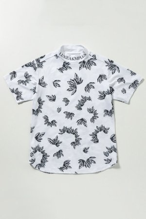画像9: LUXEAKMPLUS リュクスエイケイエムプラス ゴルフ ローレルパターン半袖モックネックTシャツ(吸水速乾 / UVカット){-BES}